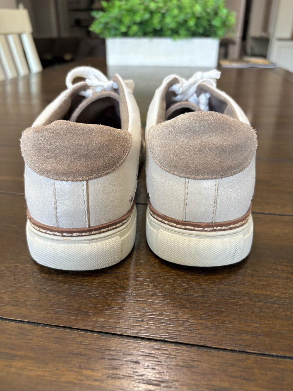 Crown Vintage Kalinda Suede Snakeskin Studded Sneakers Size 9 - Picture 3 of 6